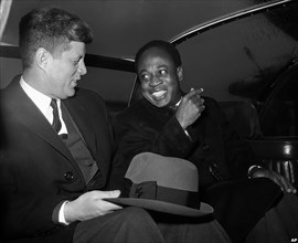 John Kennedy with Kwame Nkrumah, 1961