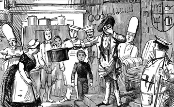 Punch cartoon the famous chef Soyer after he resigned as chef of the reform club in London