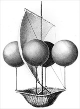 Idea for a flying boat by Francesco Lana de Terzi