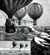 Henry Tracey Coxwell's plan for a triple balloon to be used for Arctic exploration