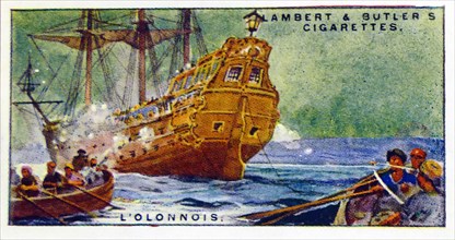 Lambert & Butler, Pirates & Highwaymen, cigarette card showing: Jean-David Nau