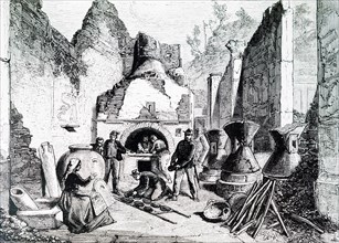 The discovery of a bakery during an excavation in Pompeii