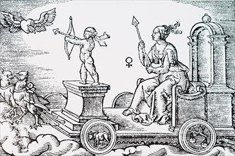 Medieval engraving titled 'Venus'