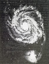 Photograph taken of a spiral nebula, located near the Great Dipper, as seen from Yerkes Observatory
