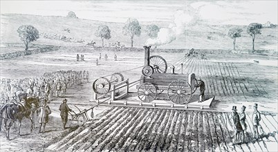 A steam ploughing demonstration at Uppingham