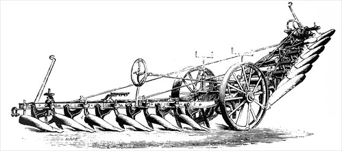 A 'balance' plough which could operate both forwards and backwards without being turned round