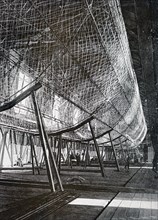 The Zeppelin airship in its hanger