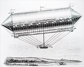 Gabrien Yon's design for an airship powered by steam