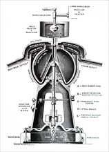Sectional view of the Alexandra centrifugal cream separator