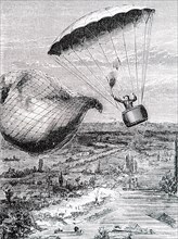 André-Jacques Garnerin making his first parachute descent