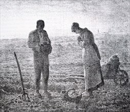 Print of the painting titled 'The Angelus' by Jean-François Millet