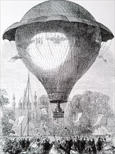 The ascent of the Montgolfier Balloon from the Cremorne Gardens, London