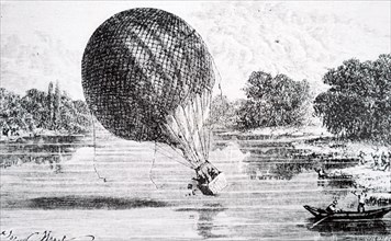 James Glaisher's balloon over Westminster