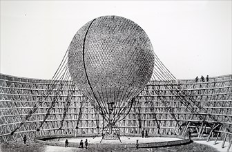 Giffard'S Captive hydrogen balloon 'Captive' at the Paris Exhibition