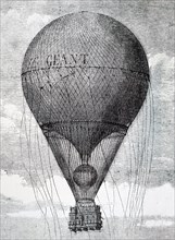 Nadar'S balloon 'Le Geant' which made its debut in Paris