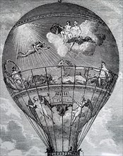 The balloon 'Flesselles' which made an ascent from Lyons with seven passengers