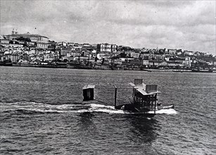Photograph of the first plane to fly the Atlantic, NC4 Flying Boat