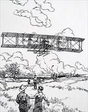 The Wright Brother's first powered flight