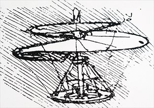 Leonardo da Vinci's Archimedean screw helicopter
