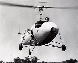 Photograph of a helicopter invented by Arthur M