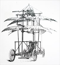 A flying machine designed by Firmin Bousson