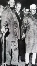 Jawaharlal Nehru, Prime Minister of India with Cuban leader Fidel Castro 1961