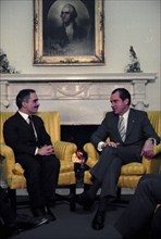 Meeting between US president Richard Nixon and King Hussein of Jordan 1970