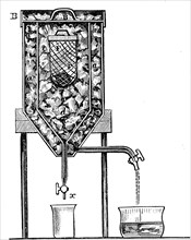 Lavoisier and Laplace's Calorimeter which he used to determine the amount of heat produced by combustion