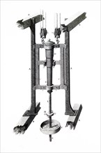The apparatus for a vertically cannon boring
