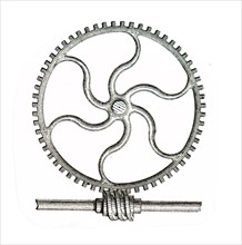 Illustration of an 19th century cog mechanism