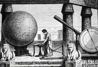 Imaginative reconstruction of Ptolemy of Alexandria in his observatory
