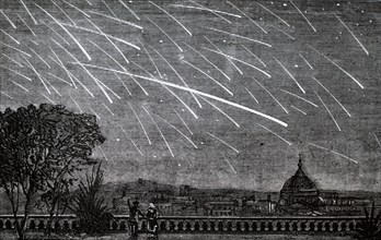 A meteor shower observed from Boston in1872