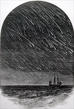 A meteor shower as observed by Andrew Ellicott