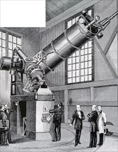 A Newtonian telescope a type of reflecting telescope invented by the British scientist Sir Isaac Newton
