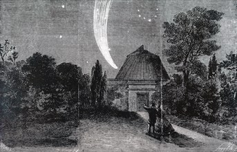 Comet Donati as seen from Cambridge Observatory, discovered by Giovanni Battista Donati