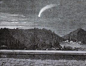 Comet Klinkerfues flying across the night sky, discovered by Ernst Friedrich Wilhelm Klinkerfues