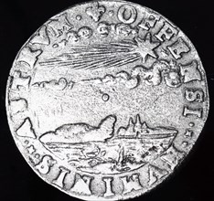 A medal struck to commemorate the Great Comet of1596