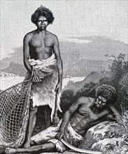 Engraving of native Australians