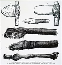 The reconstruction of the likely method of mounting stone Age implements