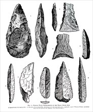 Stone Age flint and horn implements