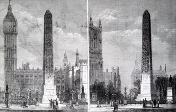 The suggested sites for Cleopatra's Needle in London