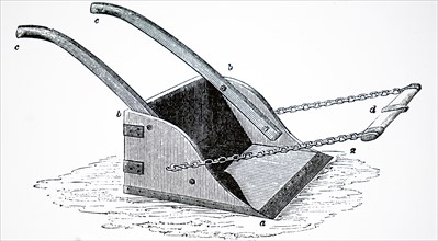 A wooden levelling scoop or 'mollebart'