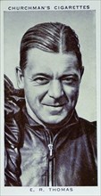 Churchman Kings of Speed Series cigarette card depicting E