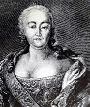 Engraved portrait of Elizabeth of Russia