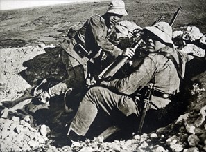 Photograph of Spanish troops during the Spanish Civil War