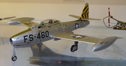 Model of a F-84G THUNDERJET used by the United States Air Force during the Korean War