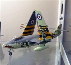 Model of a Hawker Sea Hawk Fighter Plane used by the Royal Air Force