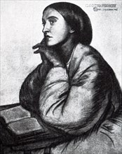 Christina Rossetti, sister of Dante Gabriel Rossetti 1828-1882) a British poet, illustrator, painter and translator