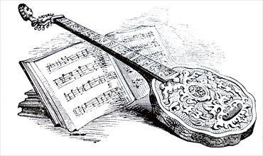 A Tudor zither and music book which belonged to Queen Elizabeth I