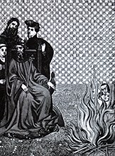 Philip II of France condemning disciples of the French theologian Amaury